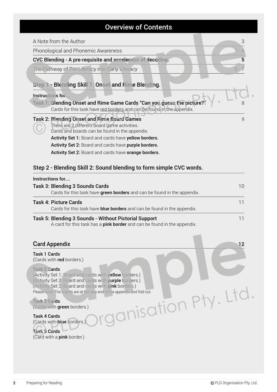 Preparing for Reading
