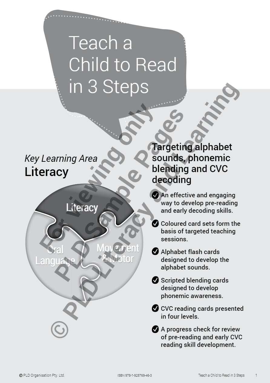Teach a Child to Read in 3 Steps