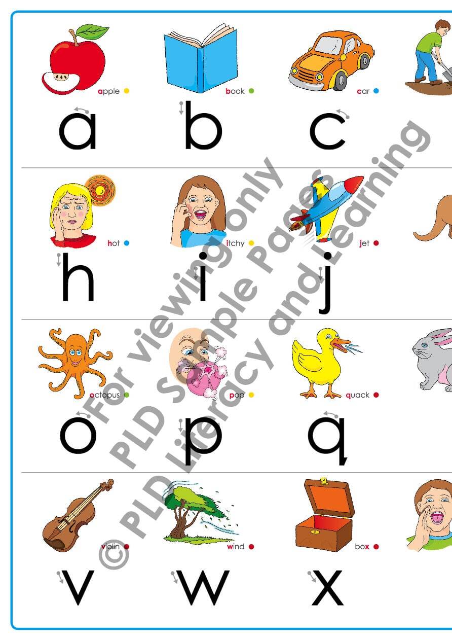 Alphabet Desk Mats for The Early Years - Foundation Font (Pack of 10)