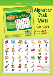 Alphabet Desk Mats for The Early Years - Foundation Font (Pack of 10)
