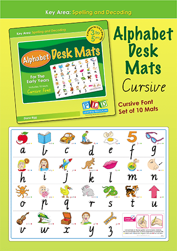 Alphabet Desk Mats for The Early Years - Foundation Font (Pack of 10)