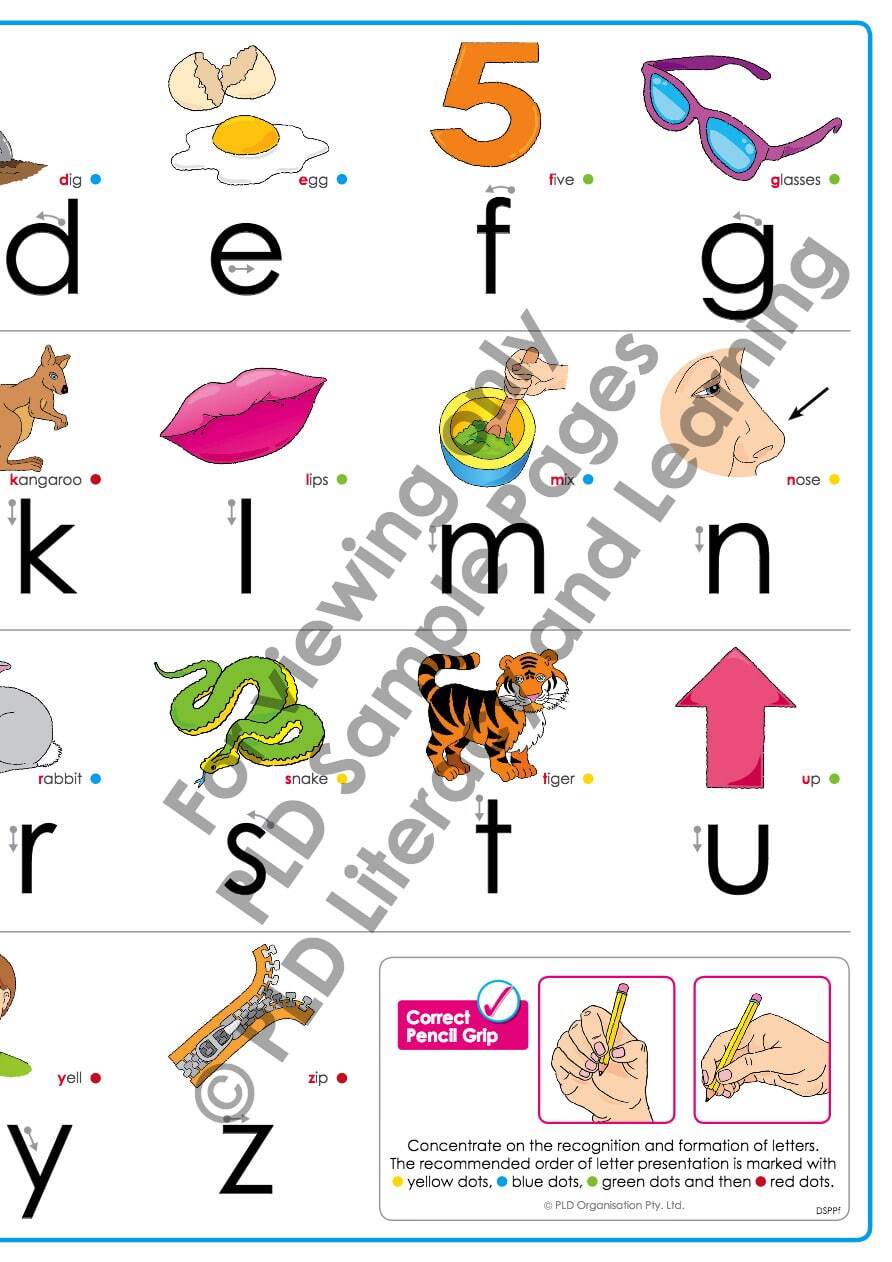 Alphabet Desk Mats for The Early Years - Foundation Font (Pack of 10)
