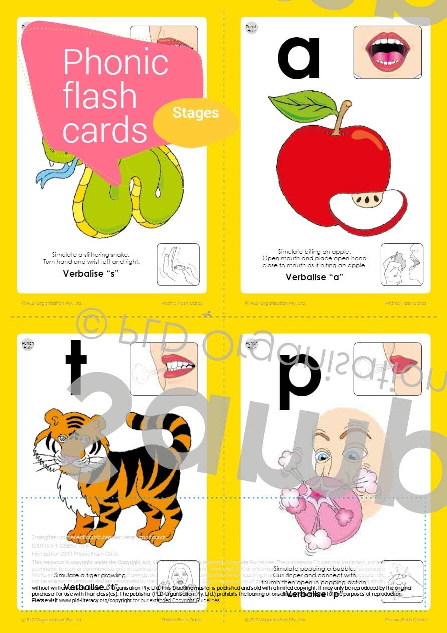 Phonic Flash Cards - Stage 1-4