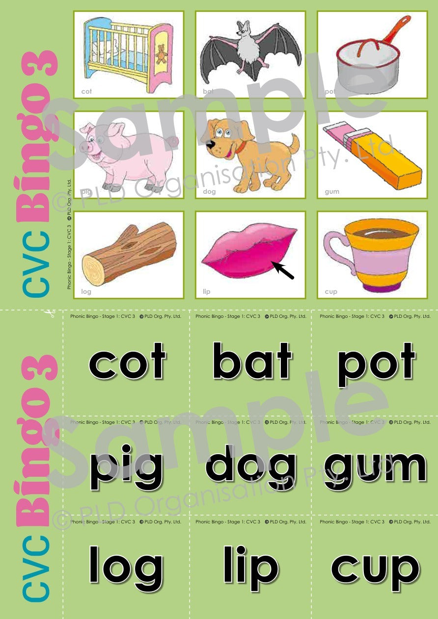 Phonic Bingo Games - Stage 1