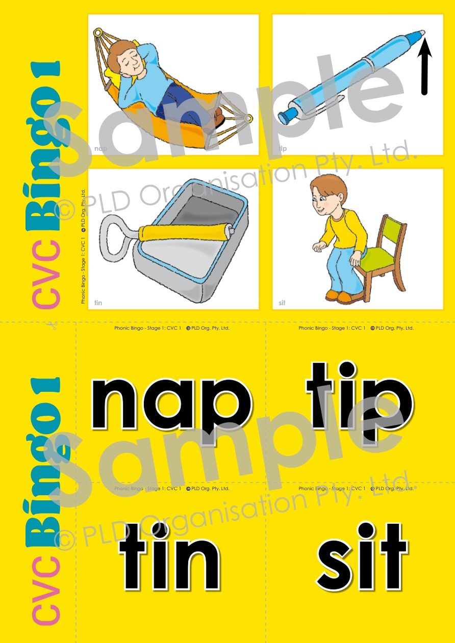 Phonic Bingo Games - Stage 1