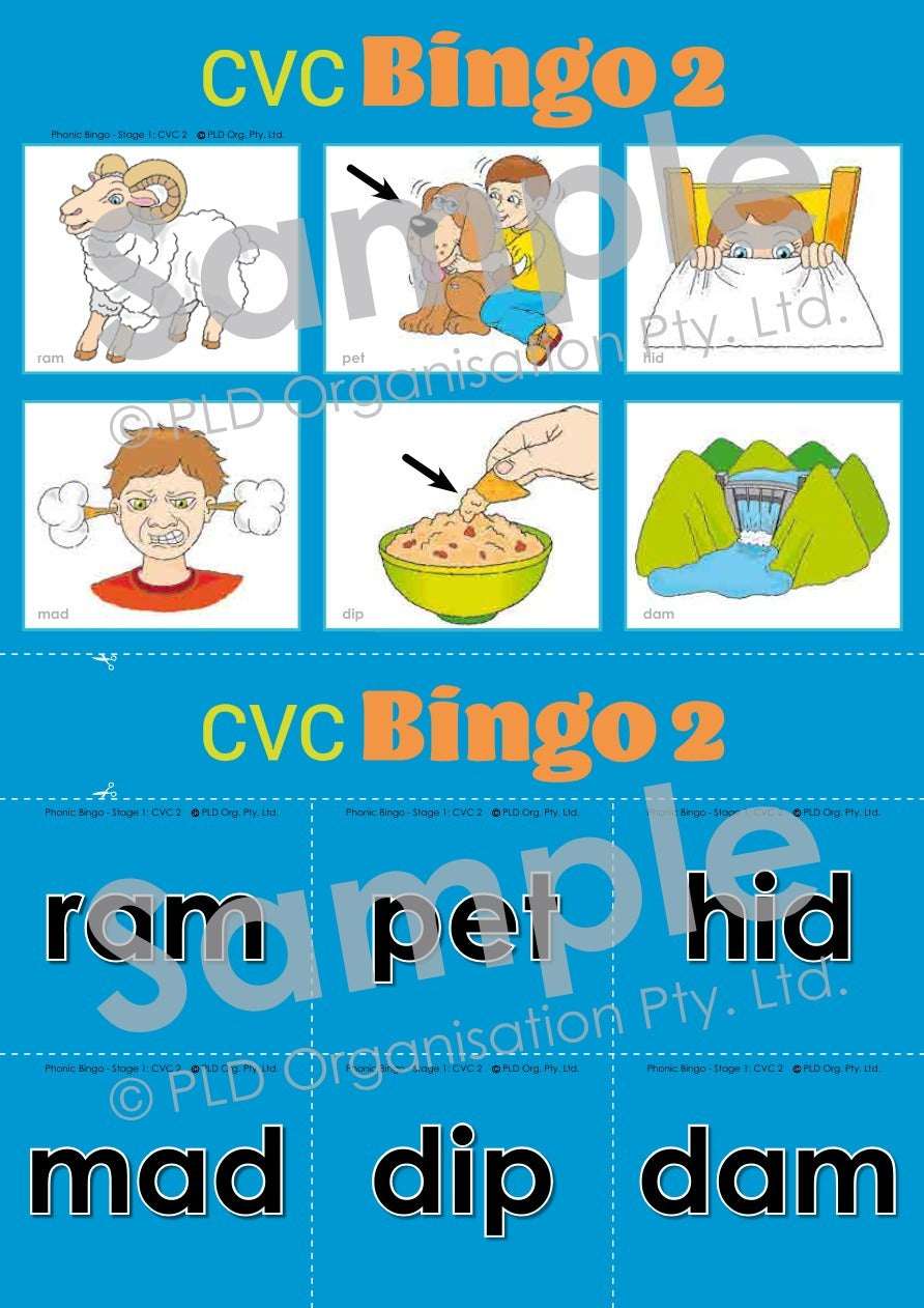 Phonic Bingo Games - Stage 1