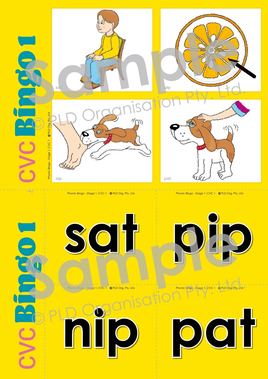 Phonic Bingo Games - Stage 1