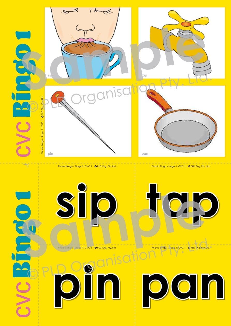 Phonic Bingo Games - Stage 1