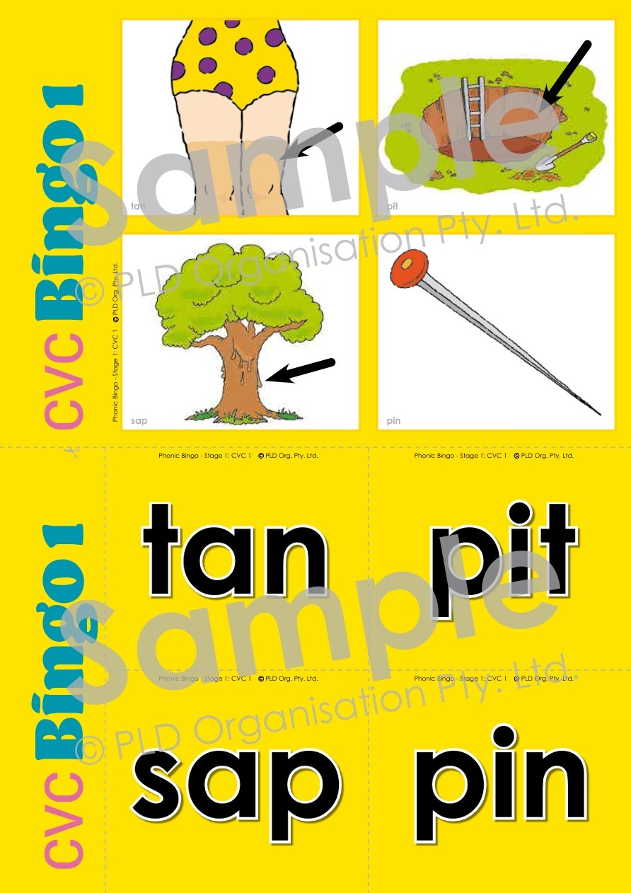 Phonic Bingo Games - Stage 1