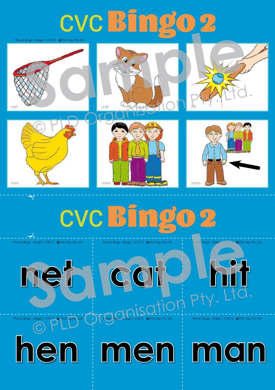 Phonic Bingo Games - Stage 1
