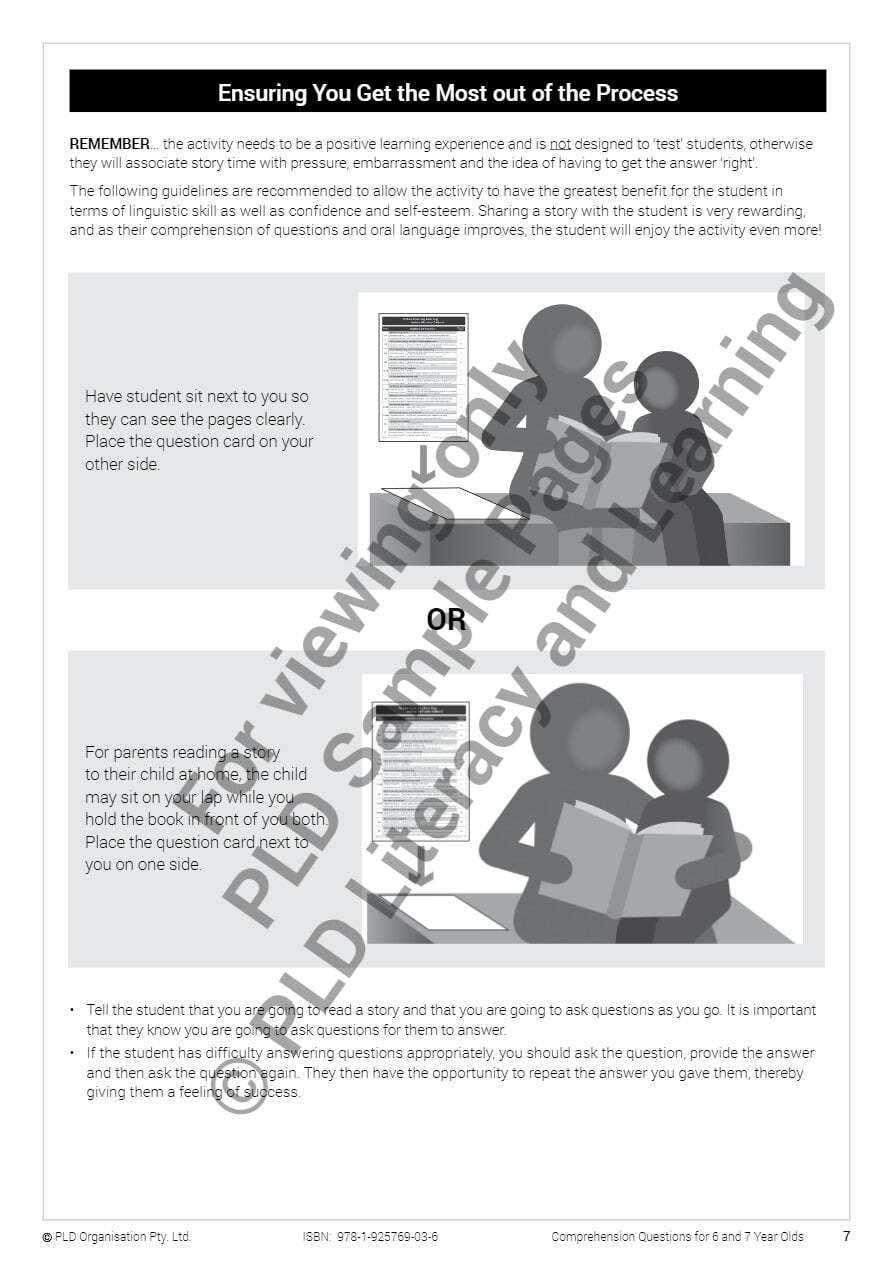 Comprehension Questions for 6 & 7 Year Olds