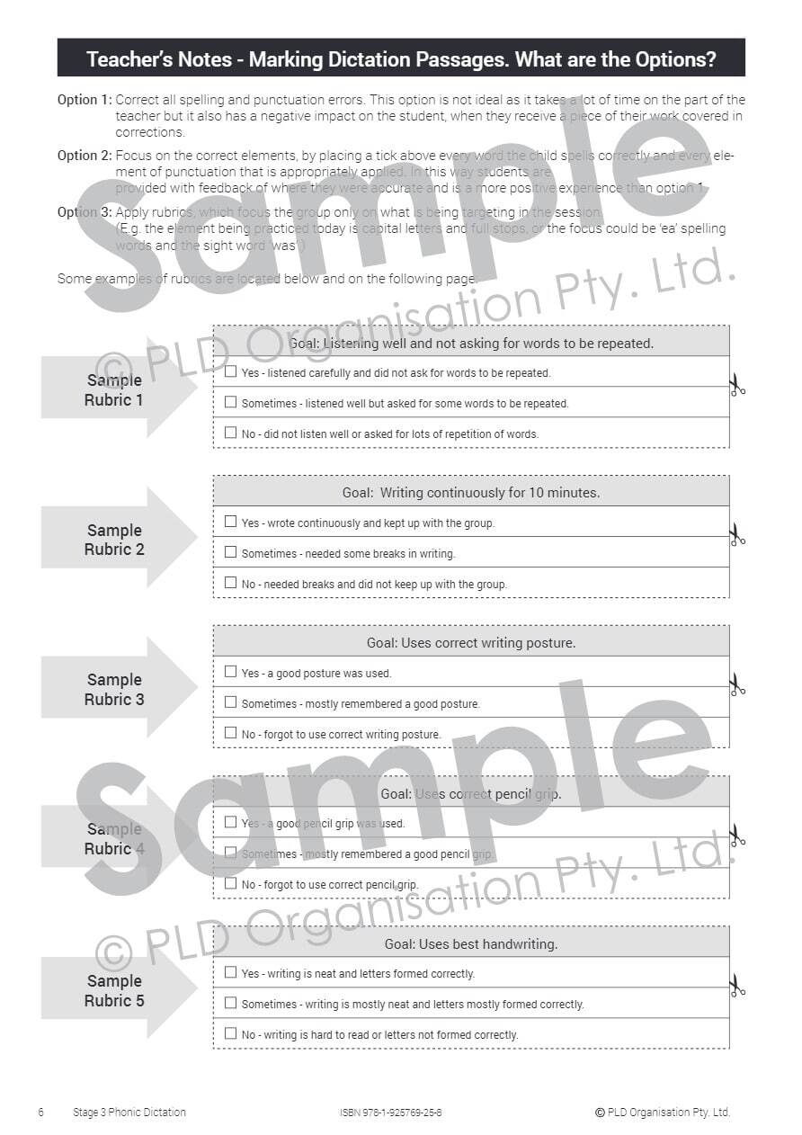 Phonic Dictation - Stage 3