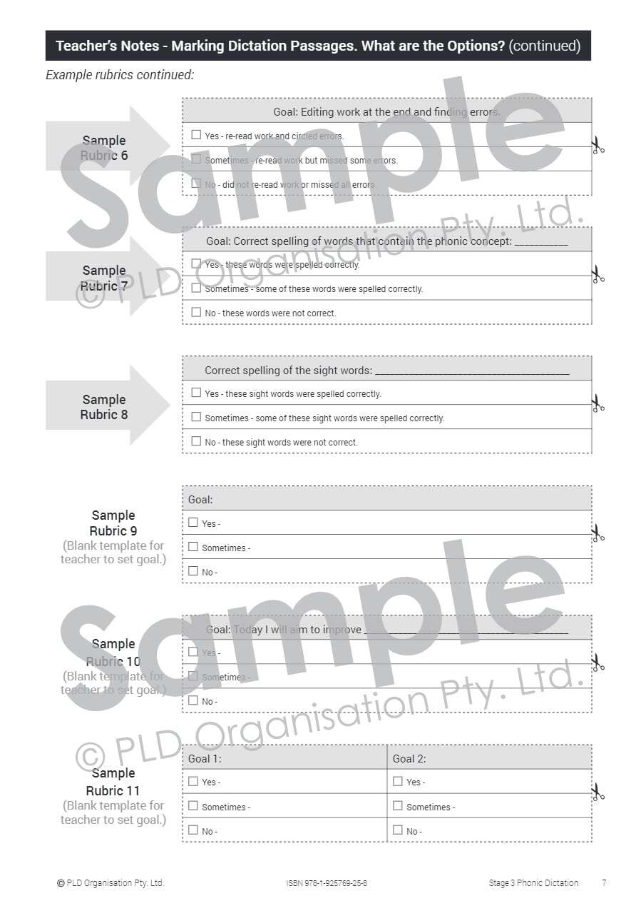 Phonic Dictation - Stage 3