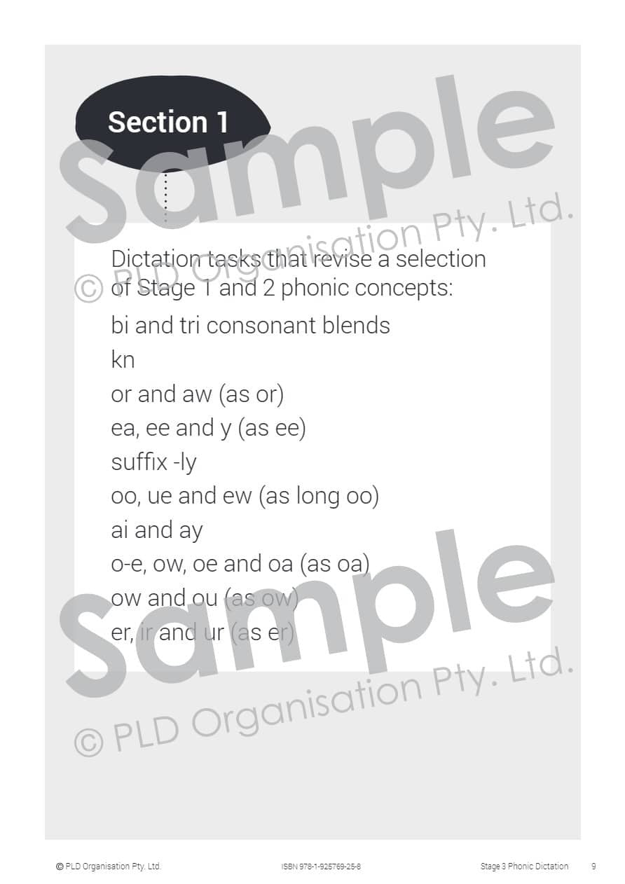 Phonic Dictation - Stage 3