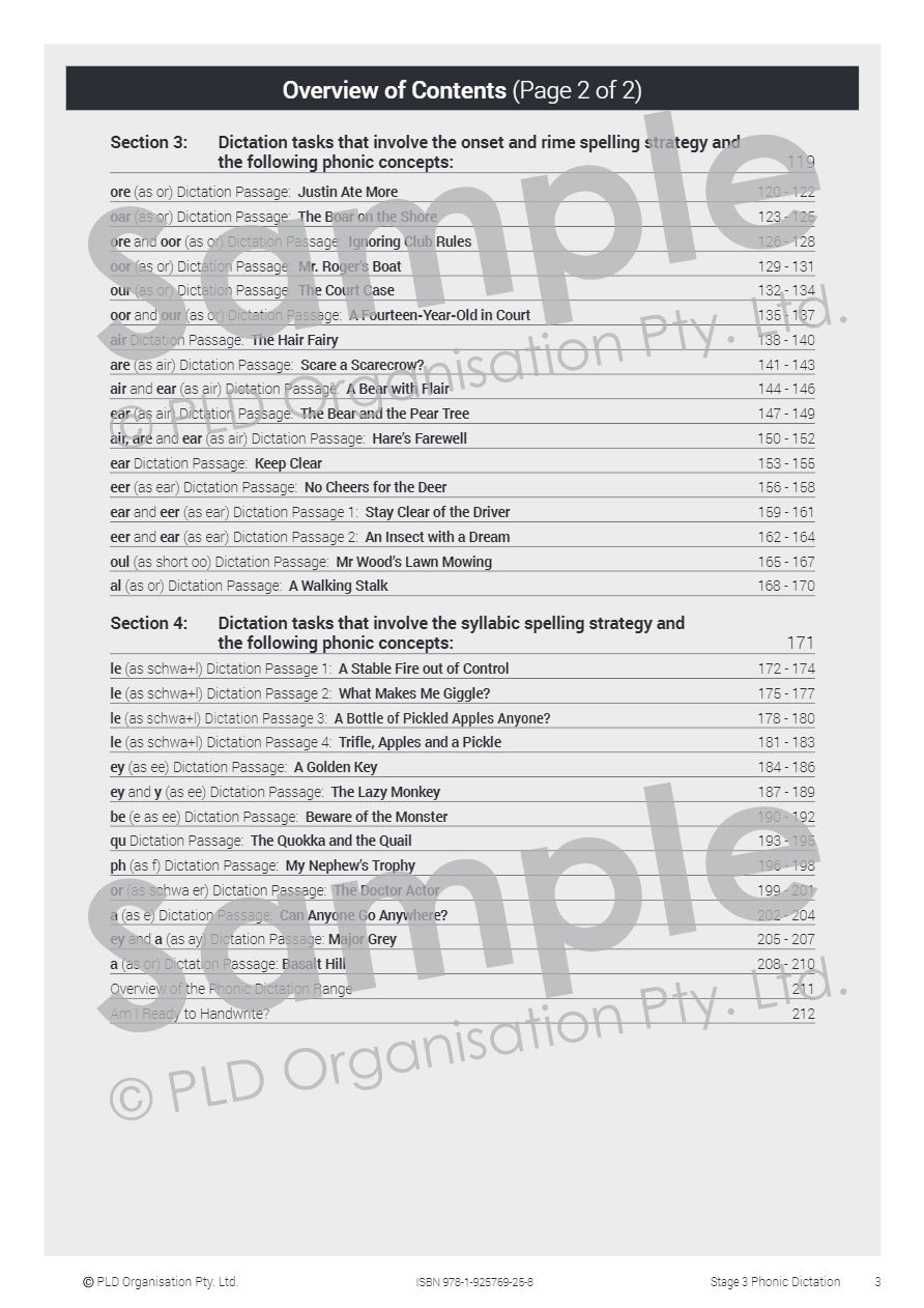 Phonic Dictation - Stage 3