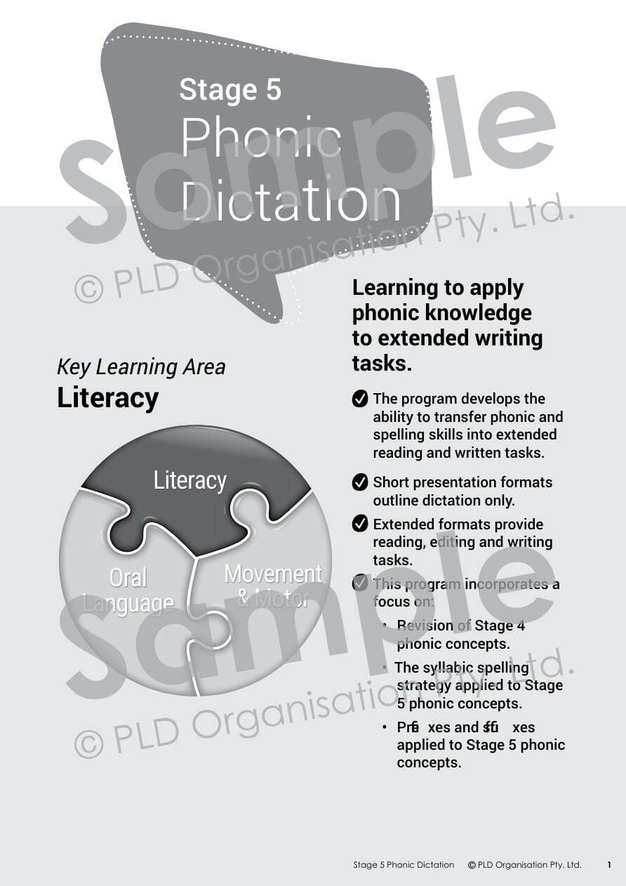 Phonic Dictation - Stage 5