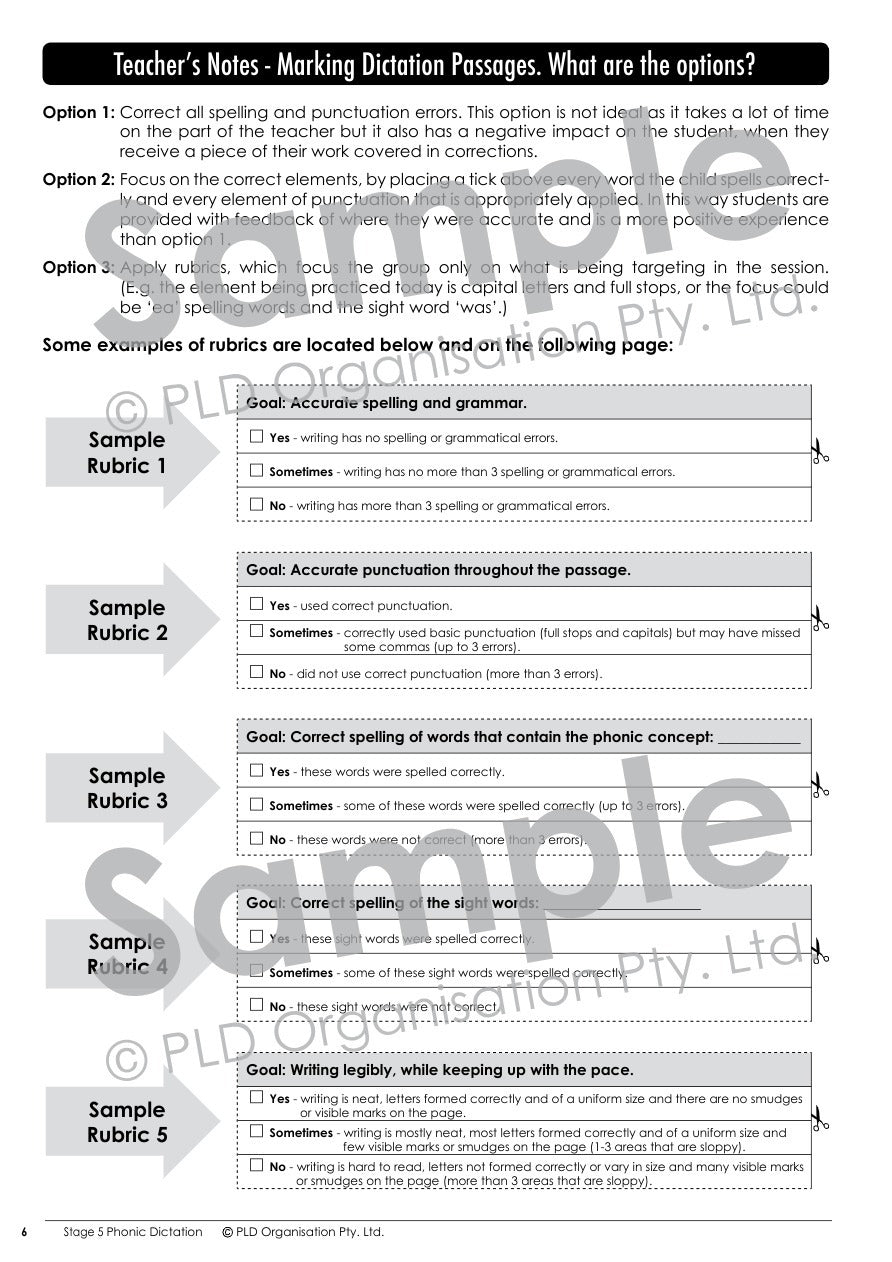 Phonic Dictation - Stage 5