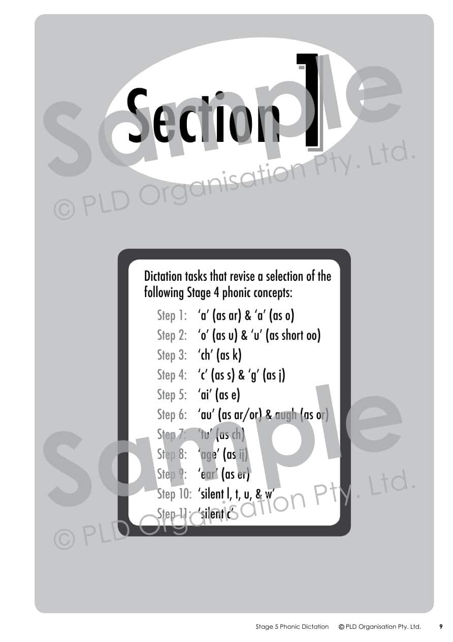 Phonic Dictation - Stage 5