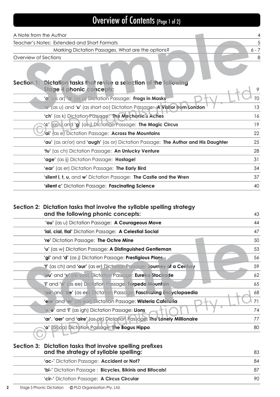 Phonic Dictation - Stage 5