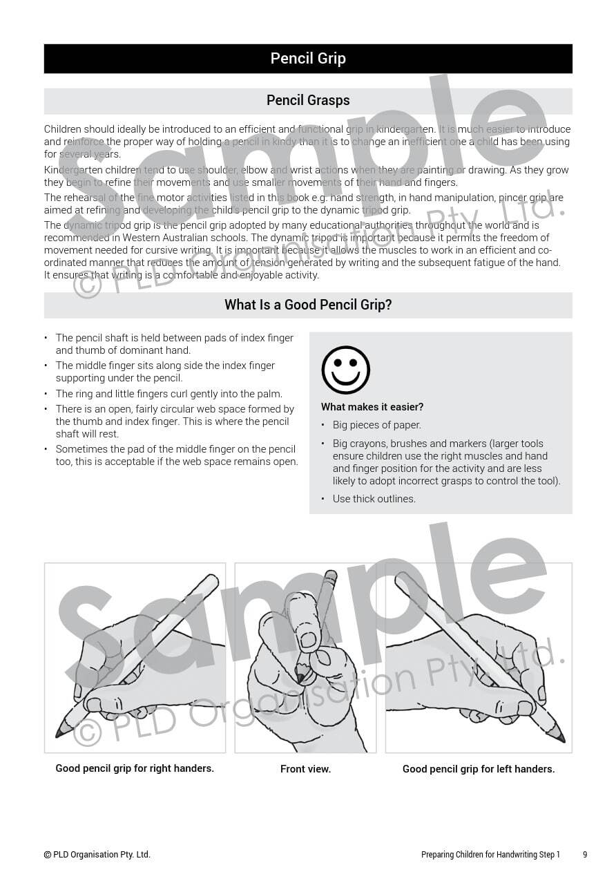 Preparing Children for Handwriting - Step 1