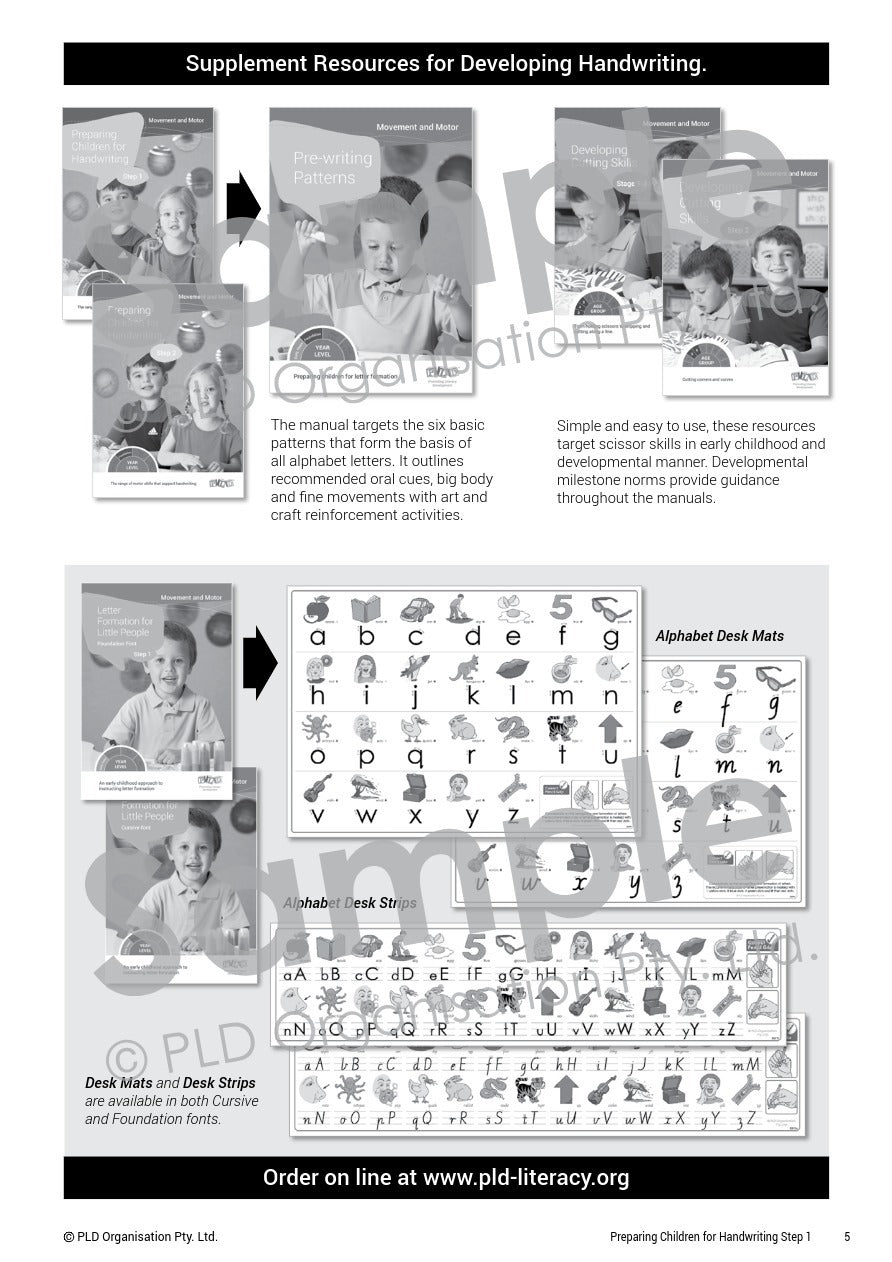 Preparing Children for Handwriting - Step 1