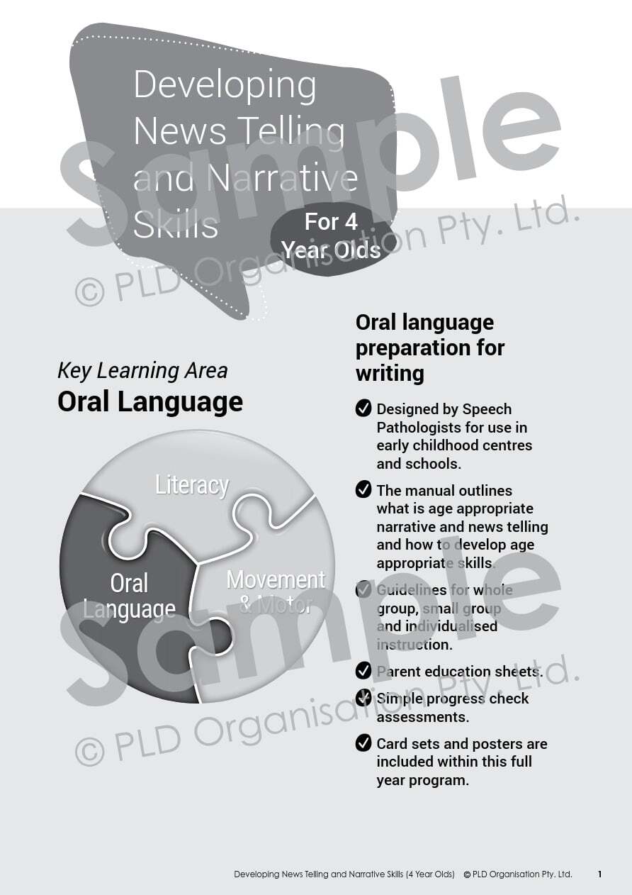Developing News Telling and Narrative Skills For 4 Year Olds