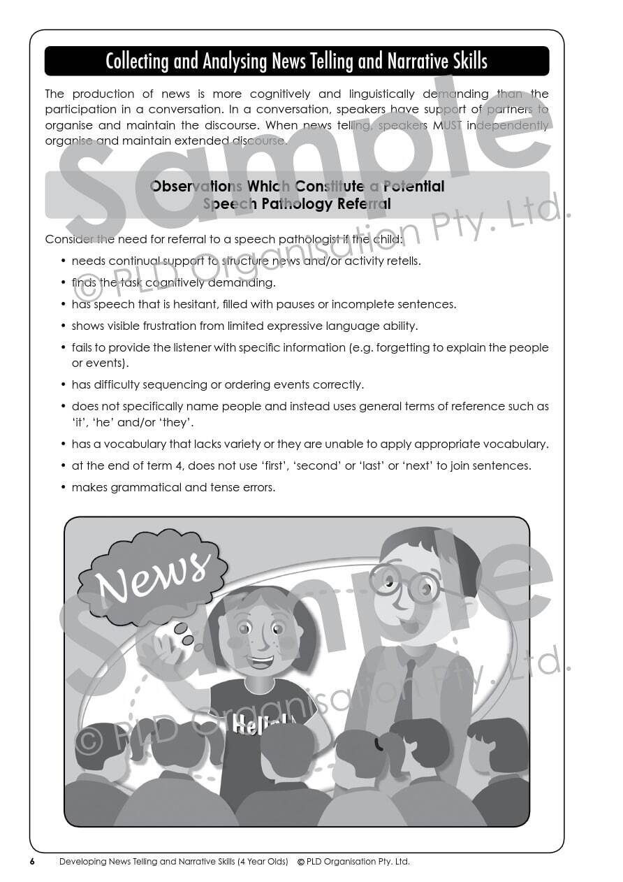 Developing News Telling and Narrative Skills For 4 Year Olds
