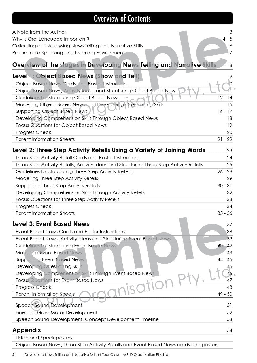 Developing News Telling and Narrative Skills For 4 Year Olds