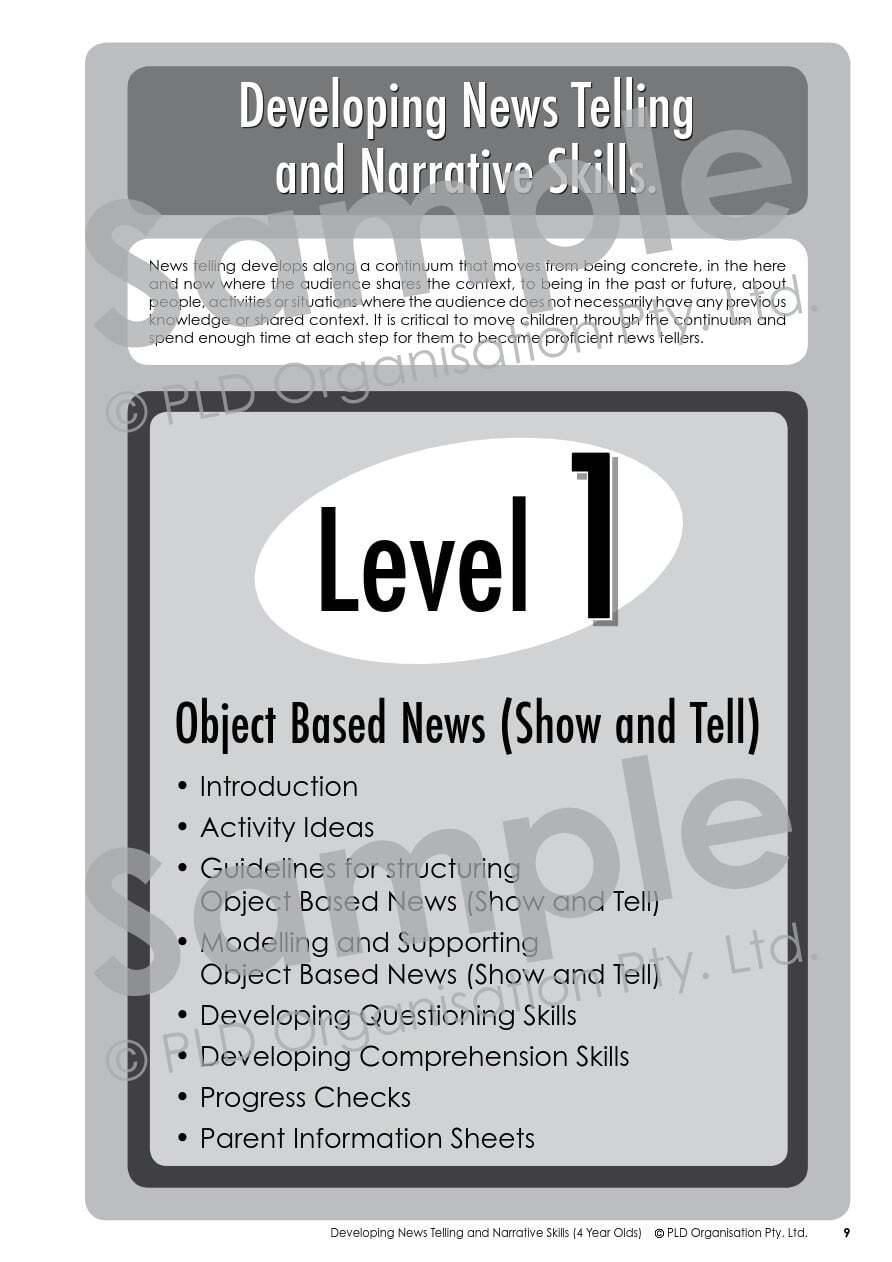 Developing News Telling and Narrative Skills For 4 Year Olds