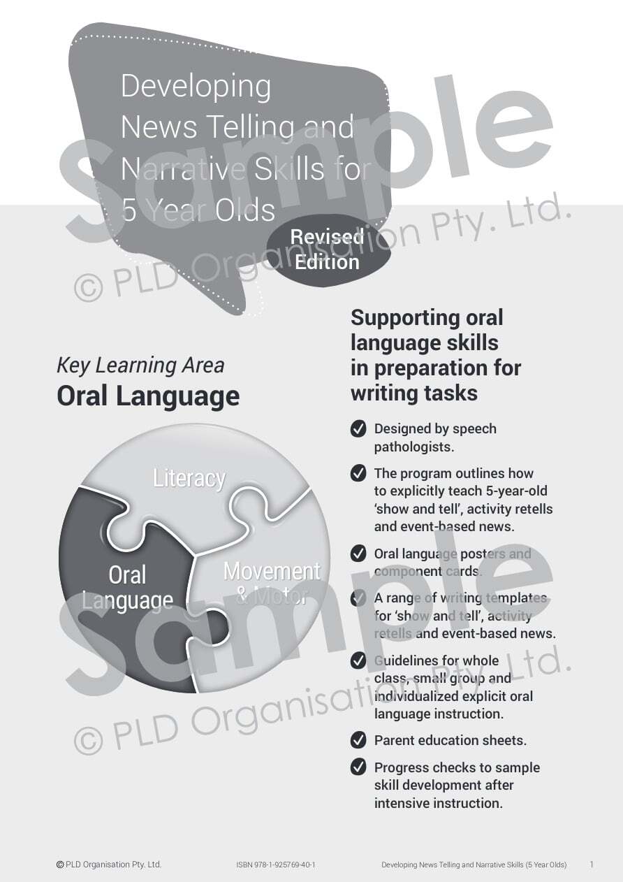 Developing News Telling and Narrative Skills for 5 Year Olds