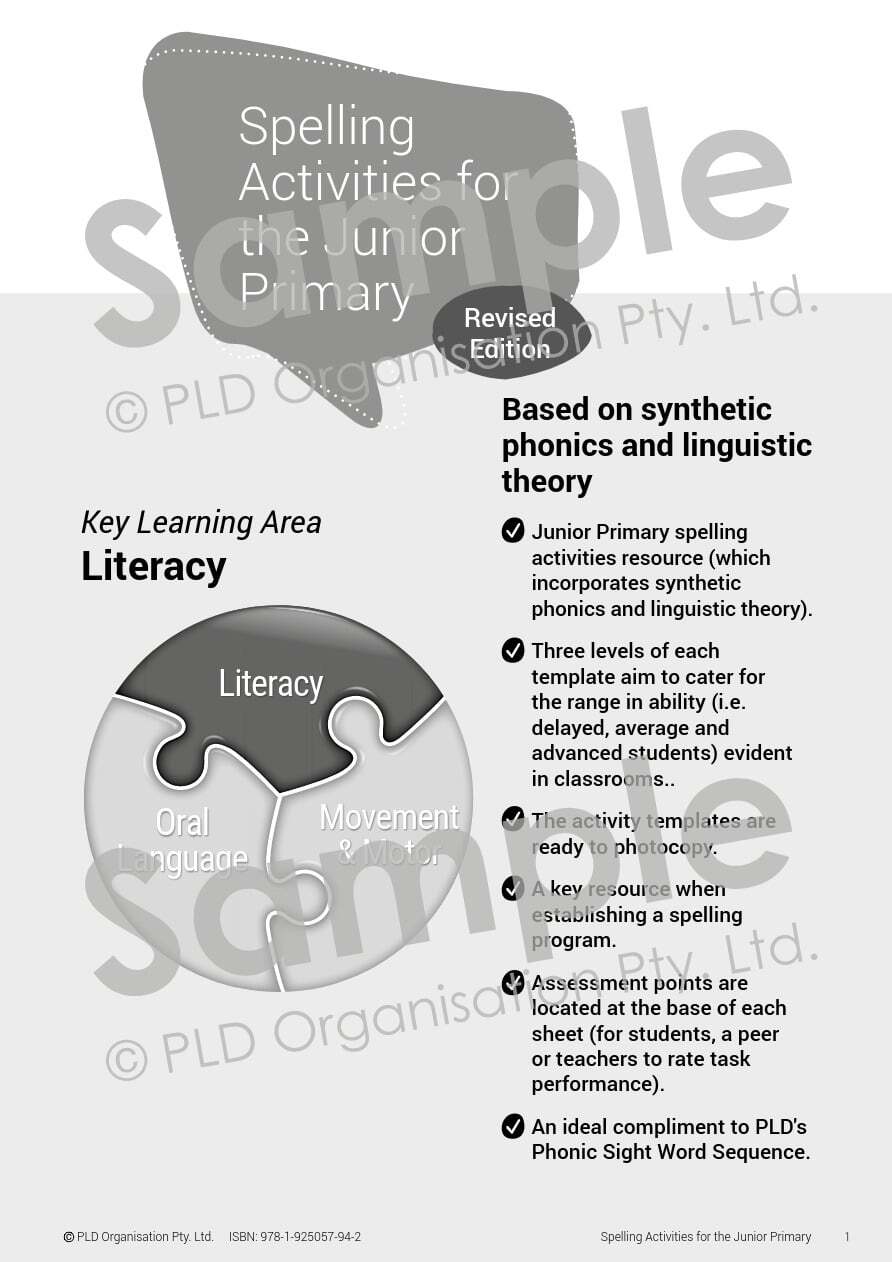 Spelling Activities for the Junior Primary