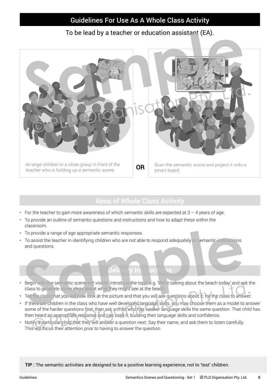 Semantic Scenes and Questioning - Set 1