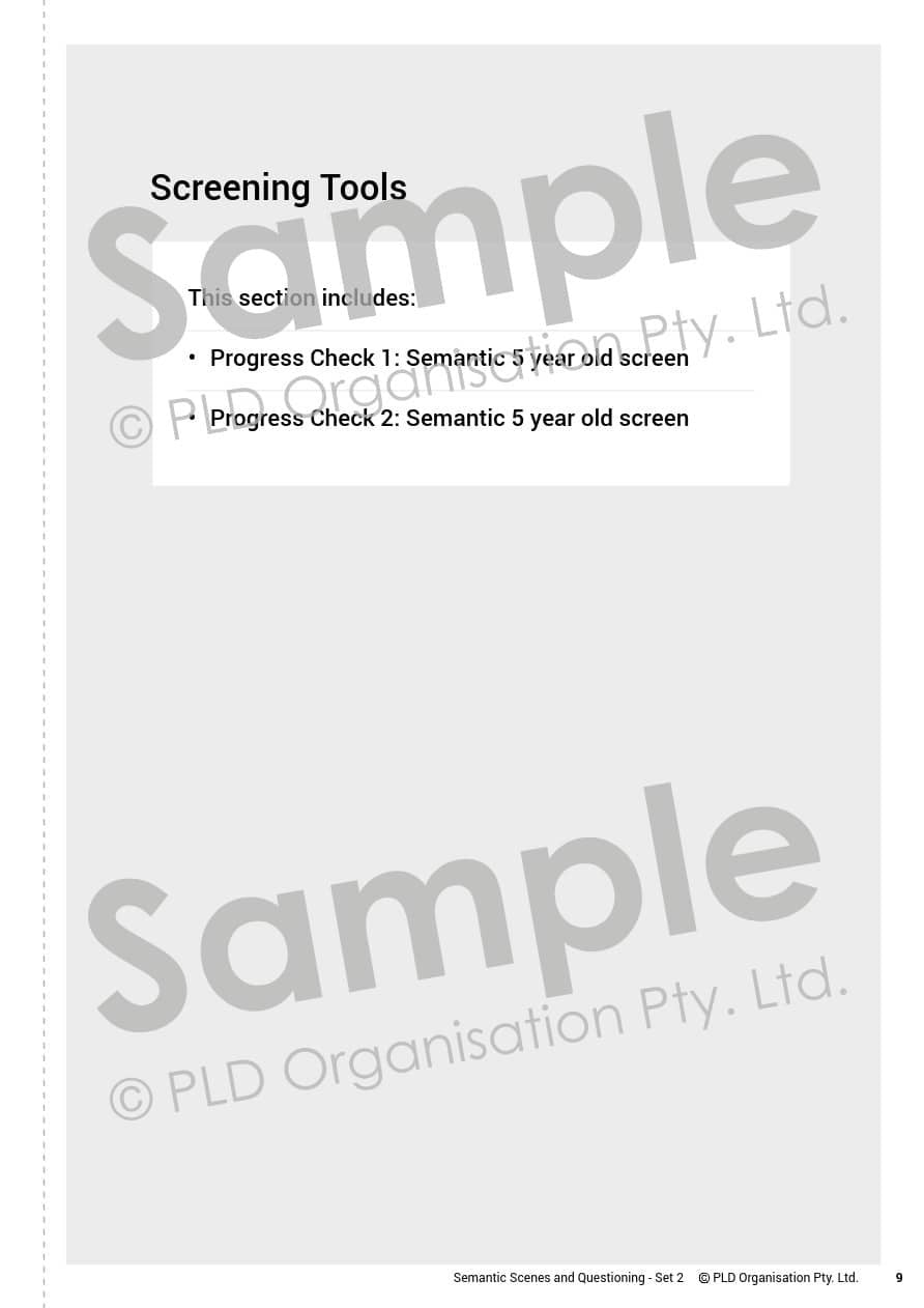 Semantic Scenes and Questioning - Set 2