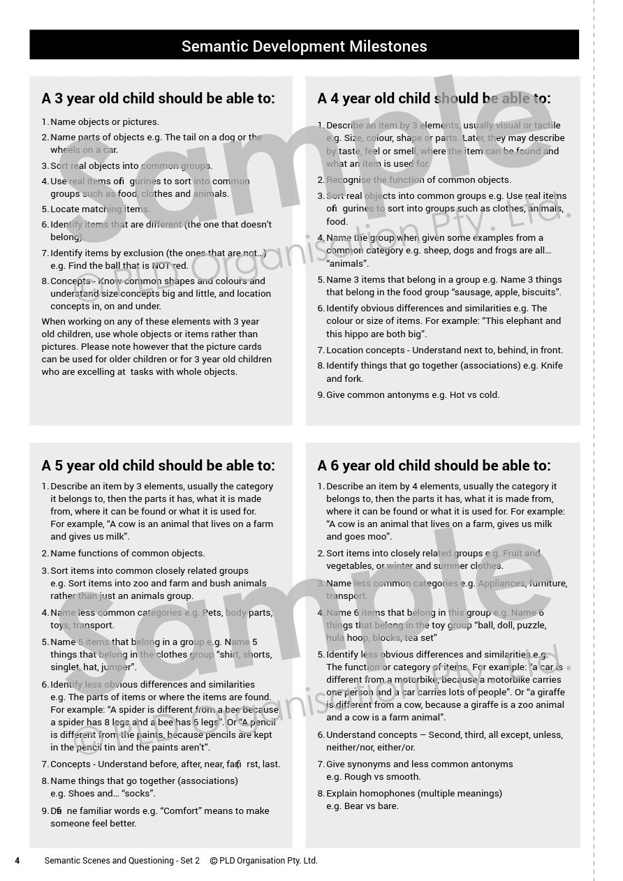 Semantic Scenes and Questioning - Set 2