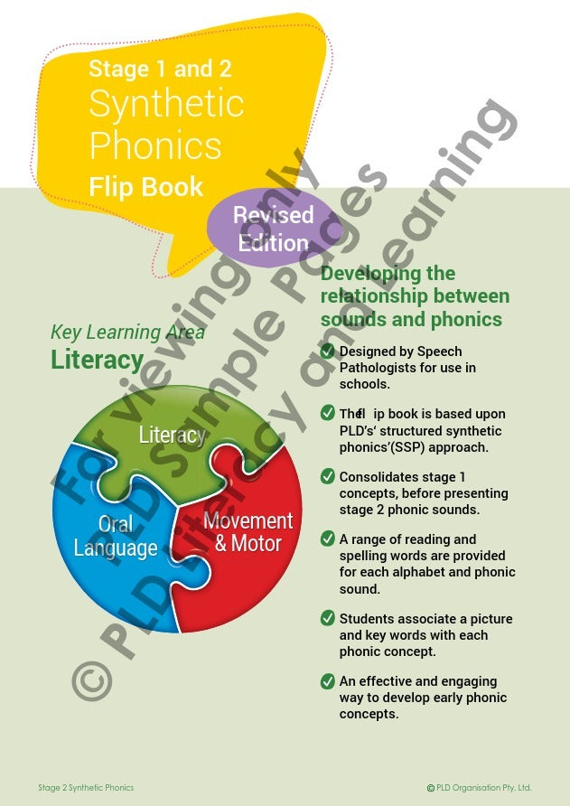 Synthetic Phonics Flip Book – Stage 1 & 2