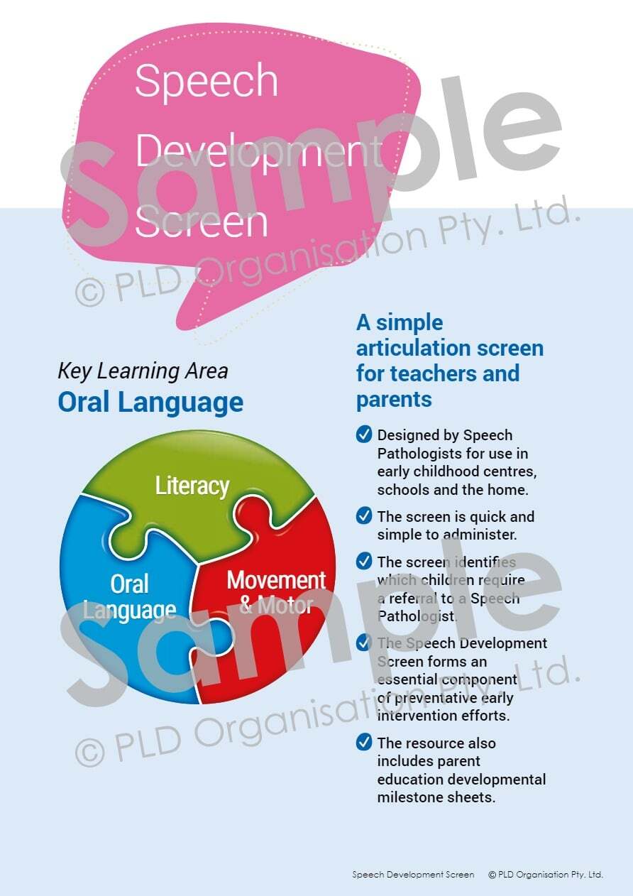 Speech Development Screen