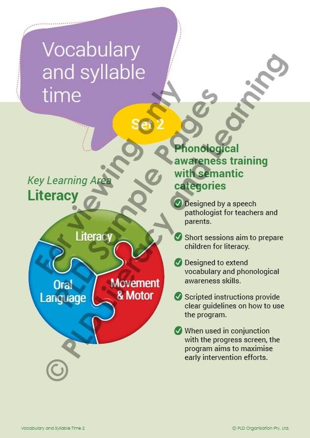Vocabulary & Syllable Time - Set 2