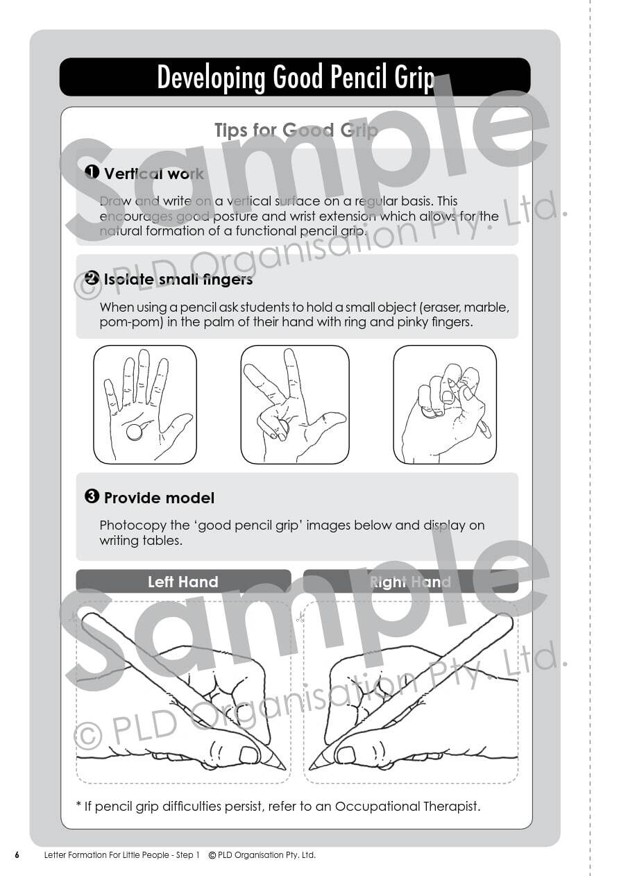 Letter Formation for Little People - Foundation Font: Step 1