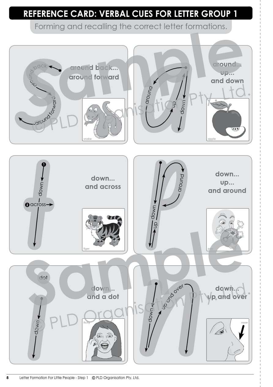Letter Formation for Little People - Foundation Font: Step 1