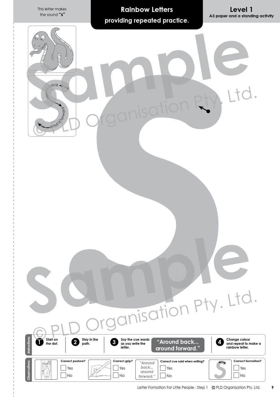 Letter Formation for Little People - Foundation Font: Step 1
