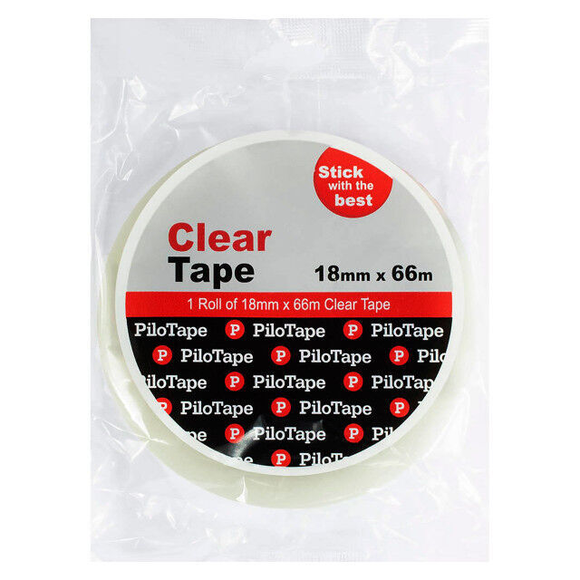 PiloTape Clear Tape - 18mmx66m: Single