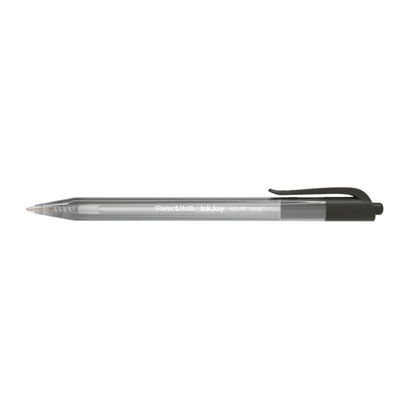 Paper Mate InkJoy 100RT Ballpoint - Black (Box of 12)