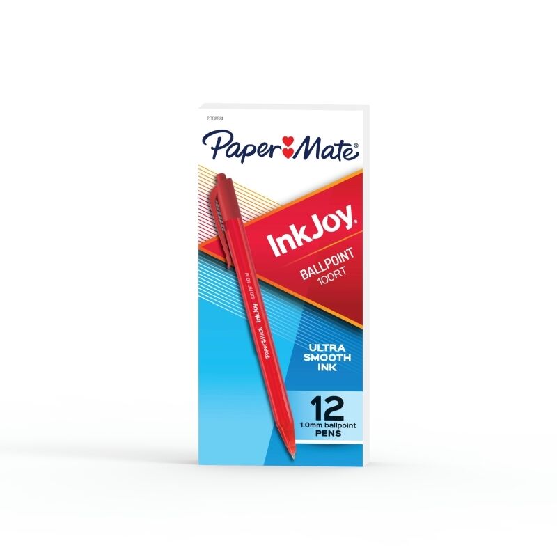 Paper Mate InkJ Ballpoint 100RT - Red (Pack of 12)