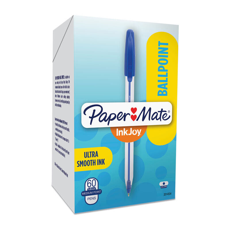 Paper Mate InkJoy 50ST Ballpoint Pens Blue - Pack of 60