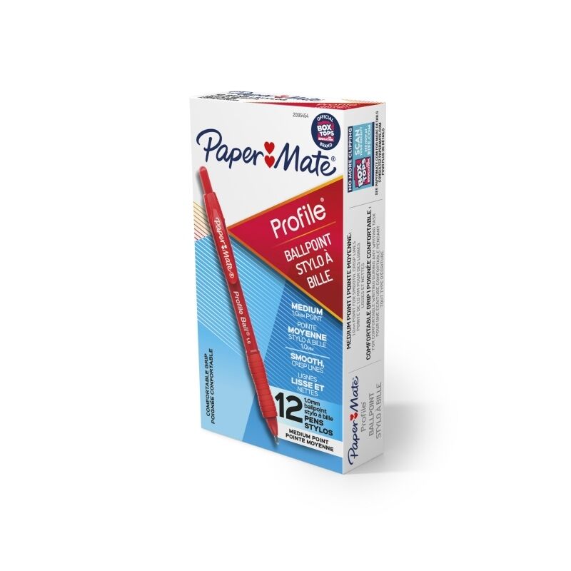 Paper Mate Profile Ballpoint 1.0mm - Red (Pack of 12)