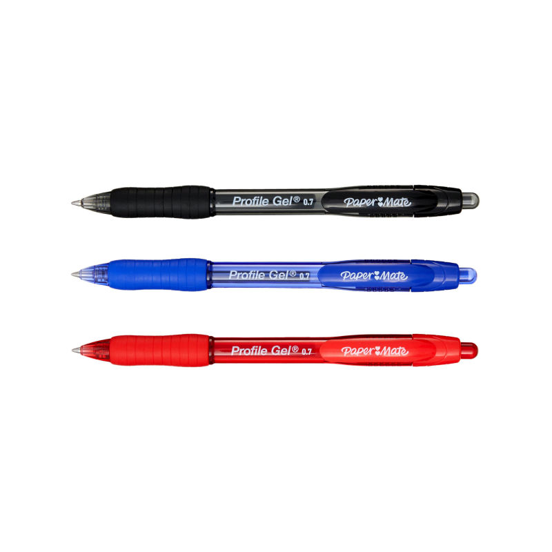 Paper Mate Prfl Gel 0.7mm Assorted - Pack of 4 (Box of 6)