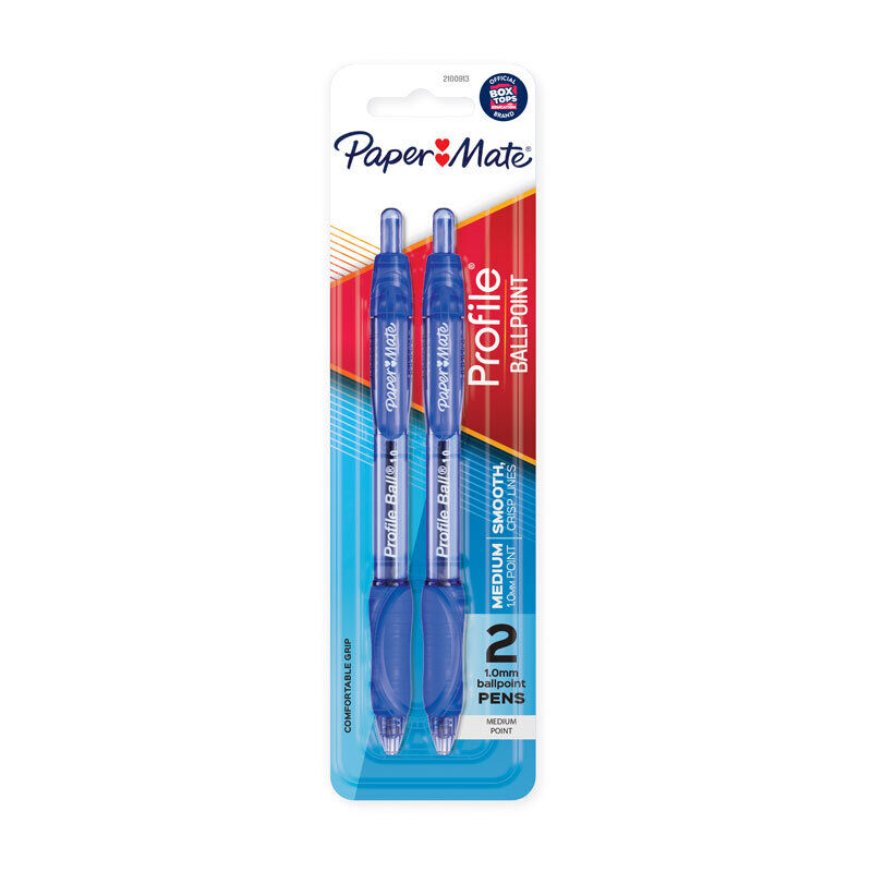Paper Mate Profi Retractable 1.0 Ballpoint Blue - Pack of 2 (Box of 6)