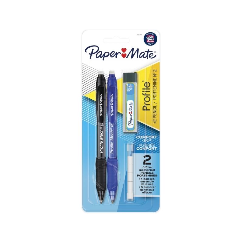 Paper Mate Profile Pnc Black and Blue - Pack of 2 (Box of 6)