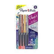 Paper Mate Flair FeltTip Metal - Pack of 4 (Box of 6)