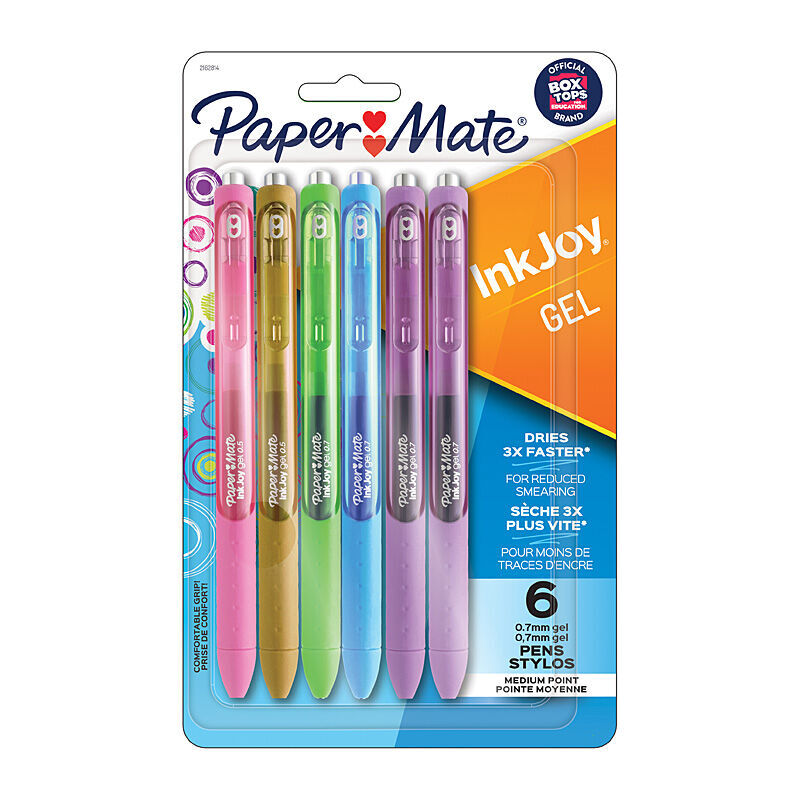 Paper Mate IJoy Gel Retr Pastl - Pack of 6 (Box of 6)